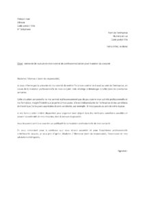 Lettre pour rompre contrat professionnalisation raison mutation professionnelle conjoint
