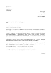 Lettre pour se plaindre voisin construit trop près garage clôture mitoyenne