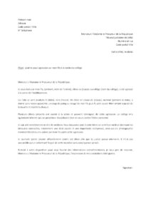Lettre plainte pour agression enfant sortie collège par autre élève