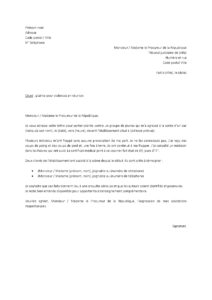 Lettre plainte pour agression sortie bar par groupe jeunes