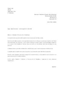 Lettre plainte pour cambriolage domicile avec effraction vol bijoux famille