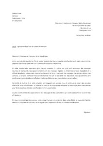 Lettre plainte pour cyberharcèlement commis ex-petit ami Snapchat