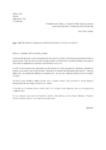 Lettre plainte pour dégradation volontaire, effraction vol voiture