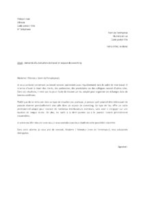 Lettre pour demander espace coworking afin disposer salle réunion ponctuelle