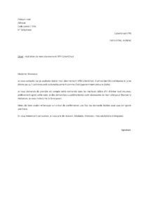 Lettre de résiliation abonnement VPN CyberGhost demande arrêt prélèvements