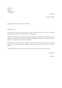 Lettre pour résilier My Little Box sans engagement cause problèmes livraison récurrents