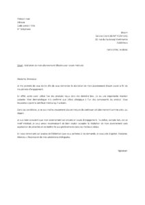 Lettre résiliation abonnement Blissim avant fin engagement pour allergie