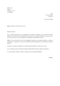 Lettre résiliation abonnement Japhy avant fin engagement raison décès chien