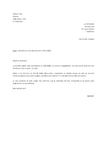 Lettre résiliation abonnement Le Petit Ballon sans engagement pour hausse des tarifs