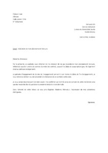 Lettre résiliation abonnement Verisure fin période d’engagement