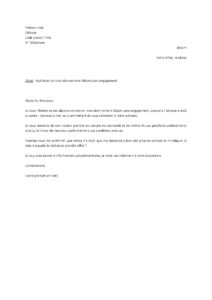 Modèle lettre résiliation abonnement Blissim sans engagement e-mail