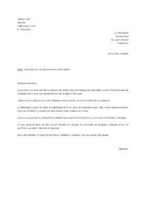 Modèle lettre résiliation anticipée abonnement Petit Ballon avec engagement déménagement étranger