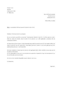 Lettre pour contester avertissement au collège lié sanction collective