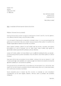 Lettre pour contester avertissement collège après réaction violente face harcèlement