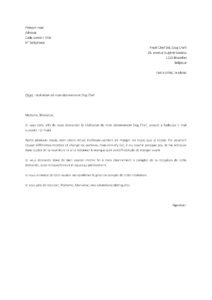 Lettre résiliation abonnement Dog Chef car chien ne mange pas les repas