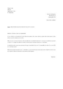 Lettre rupture de CDD commun accord demande salarié pour raisons personnelles