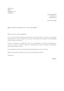 Lettre de contestation des charges locatives au propriétaire : absence de justificatifs