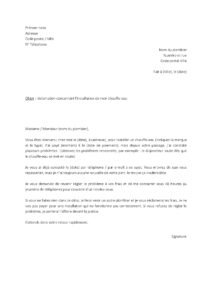 Lettre de réclamation à un plombier pour l’installation d’un chauffe-eau mal effectuée
