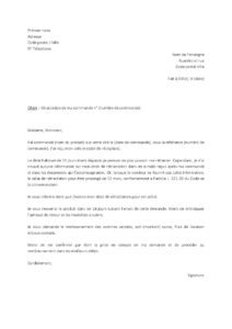 Lettre de rétractation pour un achat en ligne après le délai de 14 jours